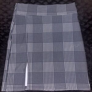 Black and White Plaid Skirt